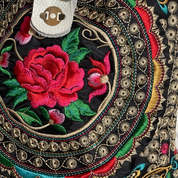 Colorful Embroidered Bag Small Backpack Purse - Picture 2 of 5